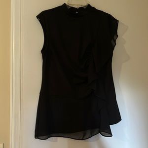 Asymmetrical black blouse